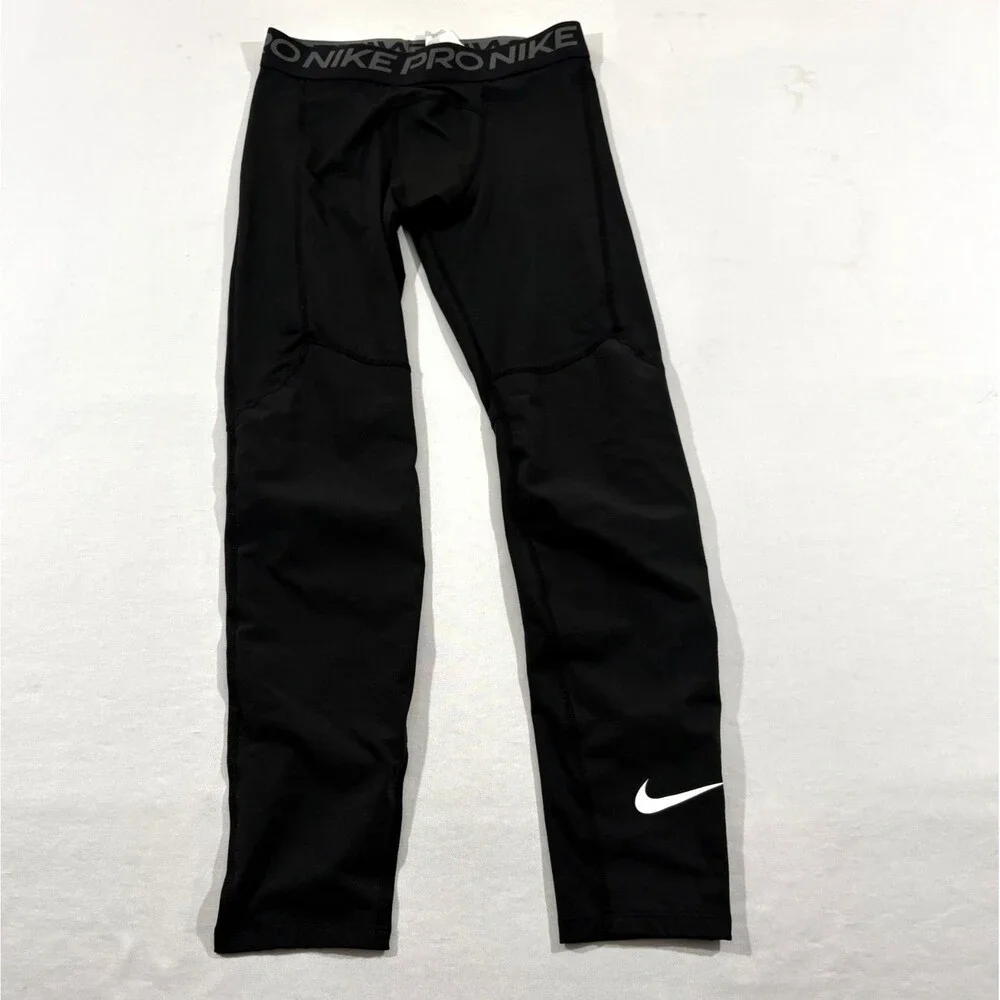 Nike Big Kids Boys Black Pro Base Legging Compression Sports Run CK4546 Sz L